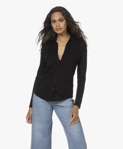 Majestic Filatures Superwashed Jersey Blouse - Zwart -Kleding Series Winkel 220707 88d7835c 7d2a 459b b0ff 2720fbeeac99