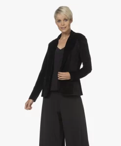 Majestic Filatures Stretch Velours Blazer - Zwart -Kleding Series Winkel 220712 9a3a11a8 ac05 4d68 bb0b 58b16dda6966 scaled