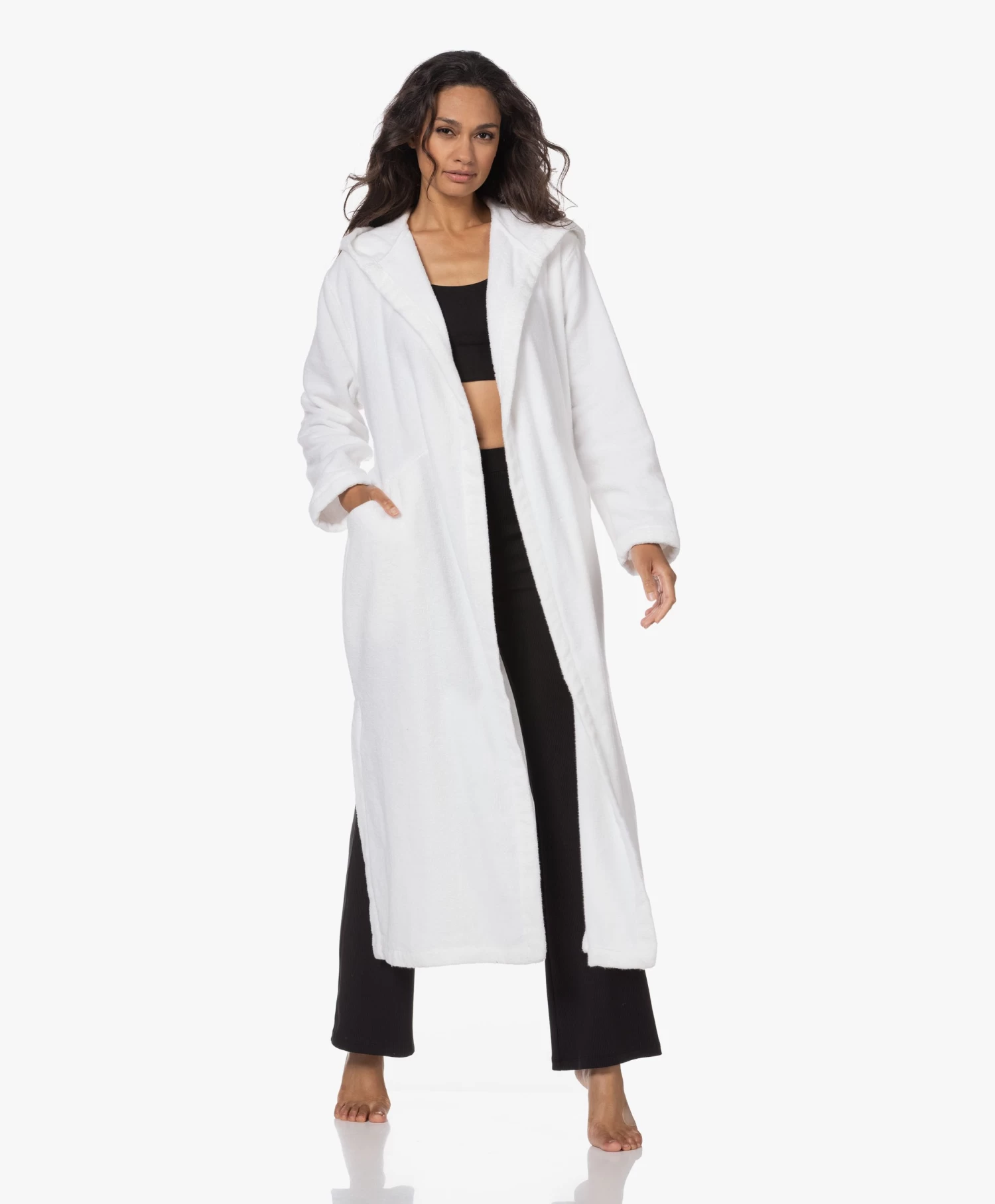 Skin Hamam Spa Badjas Met Capuchon - Wit 12 Skin Hamam Spa Badjas Met Capuchon - Wit - Afbeelding 12