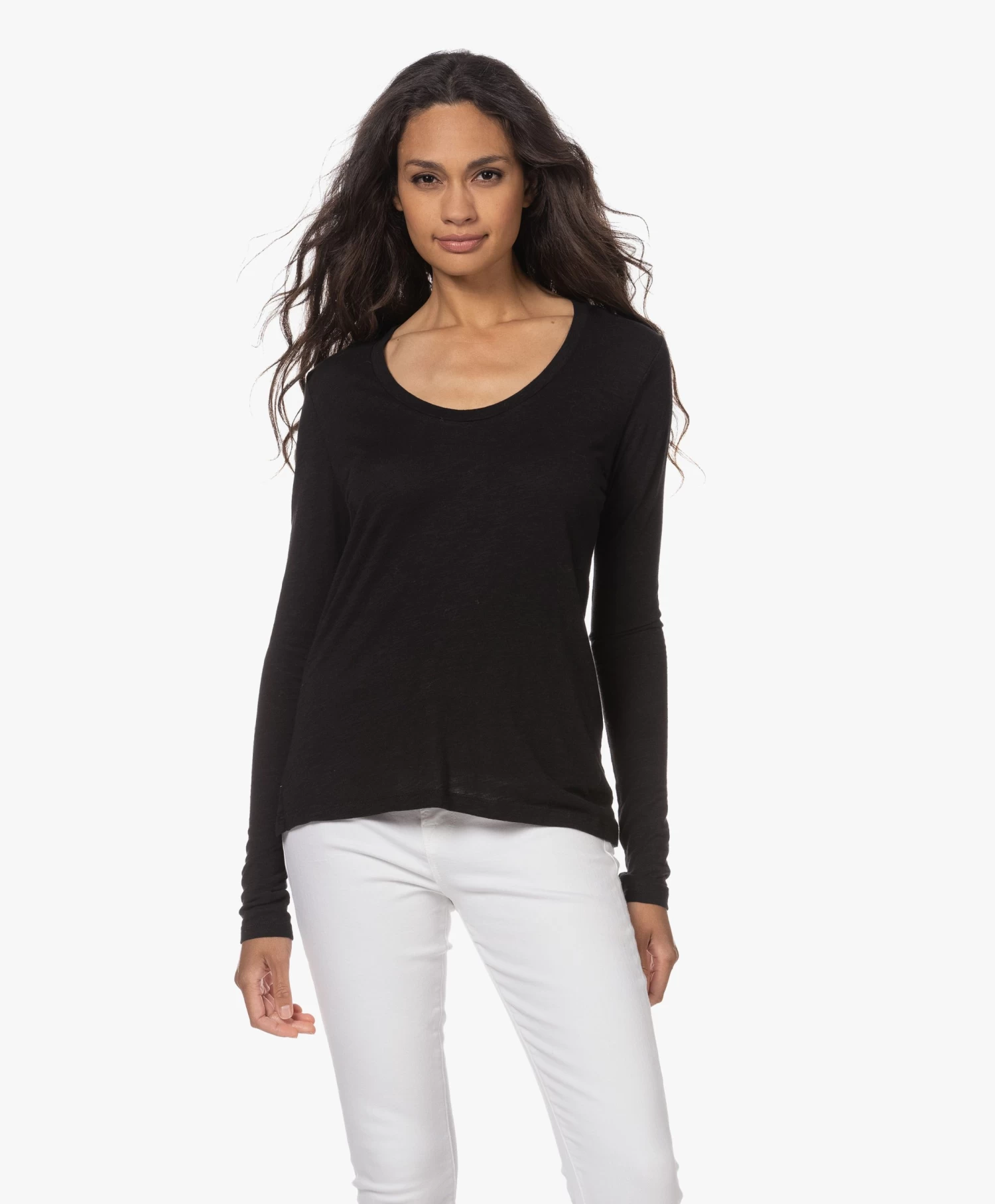 American Vintage Jacksonville Slub Longsleeve - Zwart 1 American Vintage Jacksonville Slub Longsleeve - Zwart