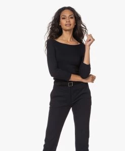 Majestic Filatures Adele T-Shirt Met Driekwart Mouwen - Marine -Kleding Series Winkel 220804 aa572200 eaec 4978 9422 cd0552b33daa