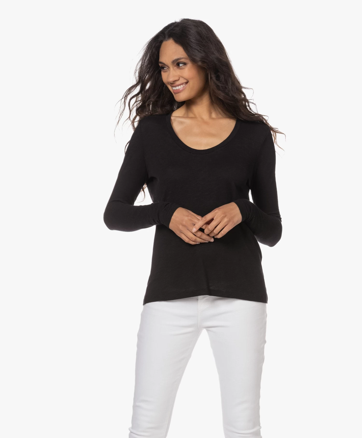 American Vintage Jacksonville Slub Longsleeve - Zwart 12 American Vintage Jacksonville Slub Longsleeve - Zwart - Afbeelding 12