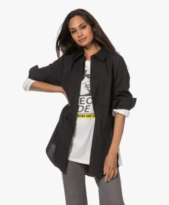 Rails Joey Katoen-Tencel Oversized Blouse - Zwart -Kleding Series Winkel 220823 bcf33ff8 c456 463c 9c3c 8742b10970f5