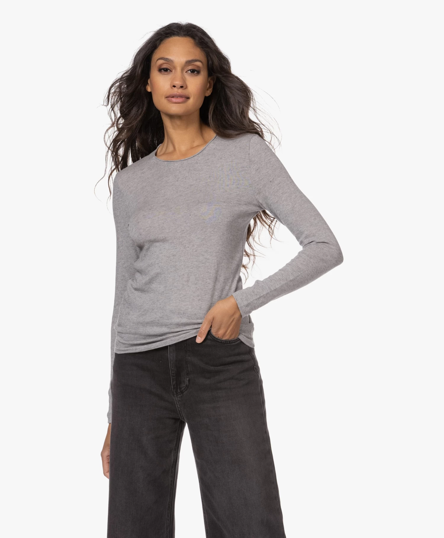 Belluna Forever Katoen-Cashmere Longsleeve - Ash 11 Belluna Forever Katoen-Cashmere Longsleeve - Ash - Afbeelding 11