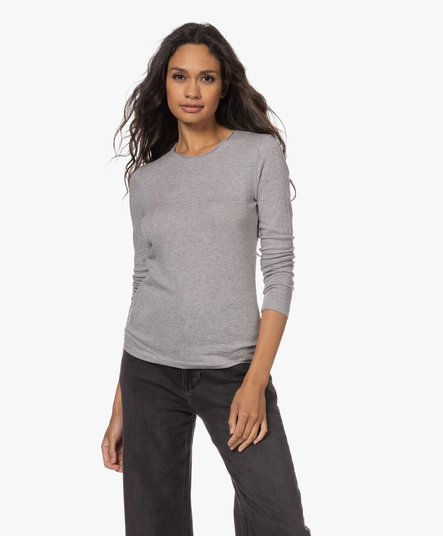 Belluna Forever Katoen-Cashmere Longsleeve - Ash 1 Belluna Forever Katoen-Cashmere Longsleeve - Ash