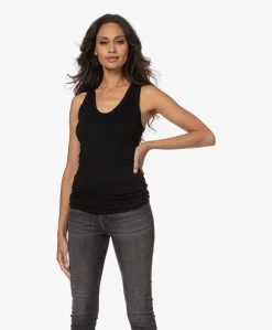 Enza Costa Pima Katoenen U-Hals Tanktop - Zwart -Kleding Series Winkel 220908 0378d543 a96c 4c7c a7ad 1972024eeb42