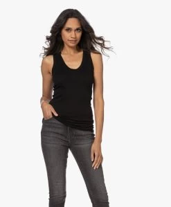 Enza Costa Pima Katoenen U-Hals Tanktop - Zwart -Kleding Series Winkel 220908 b0e32655 0824 4691 8375 796b8024ad94