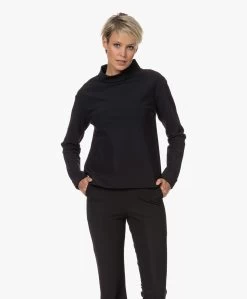 Japantky Také Tech Jersey Colshirt - Diepzwart