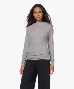 Michael Stars Nichole Longsleeve Met Aangerimpelde Details - Grijs Mêlee -Kleding Series Winkel 221003 be65103a 3383 4891 b4c1 36bb50a258ec scaled