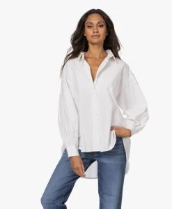 By-Bar Sarah Katoenen Poplin Blouse - Wit