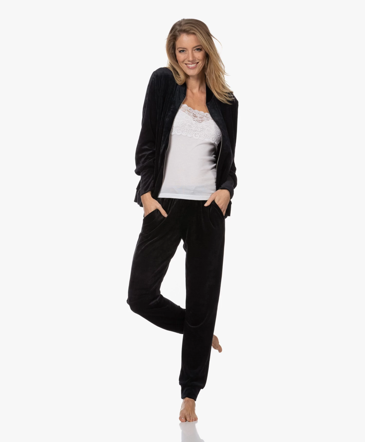 Hanro Katoenen Moments Spaghetti Top - Wit 2 Hanro Katoenen Moments Spaghetti Top - Wit - Afbeelding 2