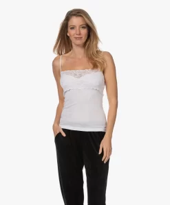 Hanro Katoenen Moments Spaghetti Top - Wit