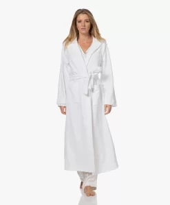 Hanro Robe Selection Enkellange Badjas Met Capuchon - Wit