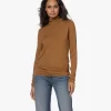 Plein Publique La Bambi Bamboe Colshirt Met Lange Mouwen - Camel