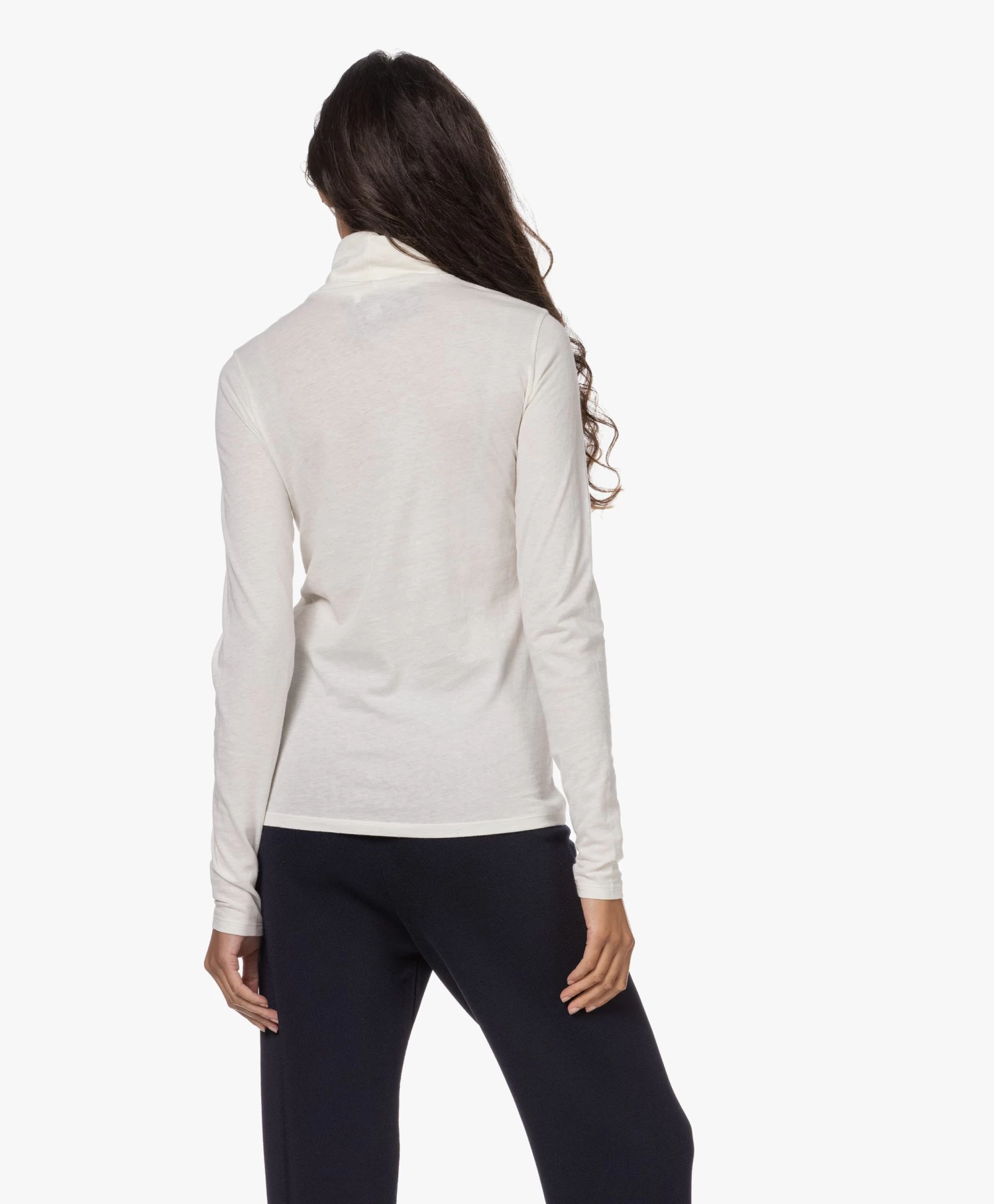 Resort Finest Katoen-Cashmere Colshirt - Ecru 4 Resort Finest Katoen-Cashmere Colshirt - Ecru - Afbeelding 4