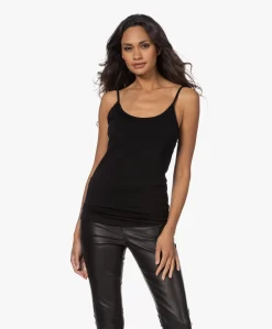 Lasalle Lyocell Spaghetti Top - Zwart