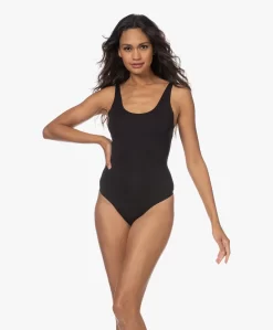 Wolford Ribjersey String Body - Zwart