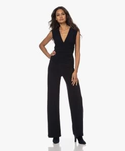 Norma Kamali Shirred Mouwloze Travel Jersey Jumpsuit - Midnight -Kleding Series Winkel 221107 a5d25d54 f842 4f71 a414 24acf4ac9626