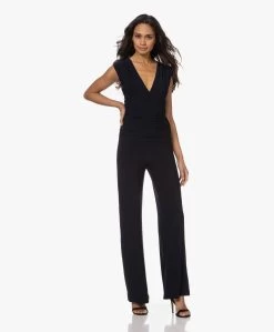 Norma Kamali Shirred Mouwloze Travel Jersey Jumpsuit - Midnight -Kleding Series Winkel 221107 bd21394c 5606 43e9 8b53 8bc94d54fbd0