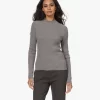Resort Finest Ribgebreide Wolmix Mock Neck Trui - Grijs
