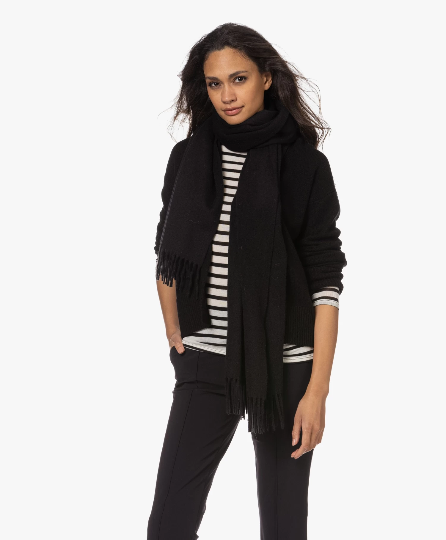 Filippa K Cashmere Blend Sjaal - Zwart 1 Filippa K Cashmere Blend Sjaal - Zwart