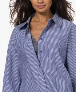 Anine Bing Mika Gestreept Poplin Overhemd - Blauw/Wit -Kleding Series Winkel 221110 0960cb03 f6d8 4de6 9591 248b6ac7df0e