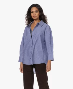 Anine Bing Mika Gestreept Poplin Overhemd - Blauw/Wit -Kleding Series Winkel 221110 8cb19ba0 46c9 4c24 acab b27e51fd0499 scaled