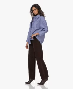 Anine Bing Mika Gestreept Poplin Overhemd - Blauw/Wit -Kleding Series Winkel 221110 a6ae3411 19d1 463c b8cb eacafe2de67c scaled