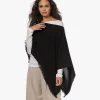 Repeat Franje Poncho In Biologisch Cashmere - Zwart