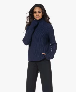 Drykorn Arwen Ribgebreide Coltrui - Navy