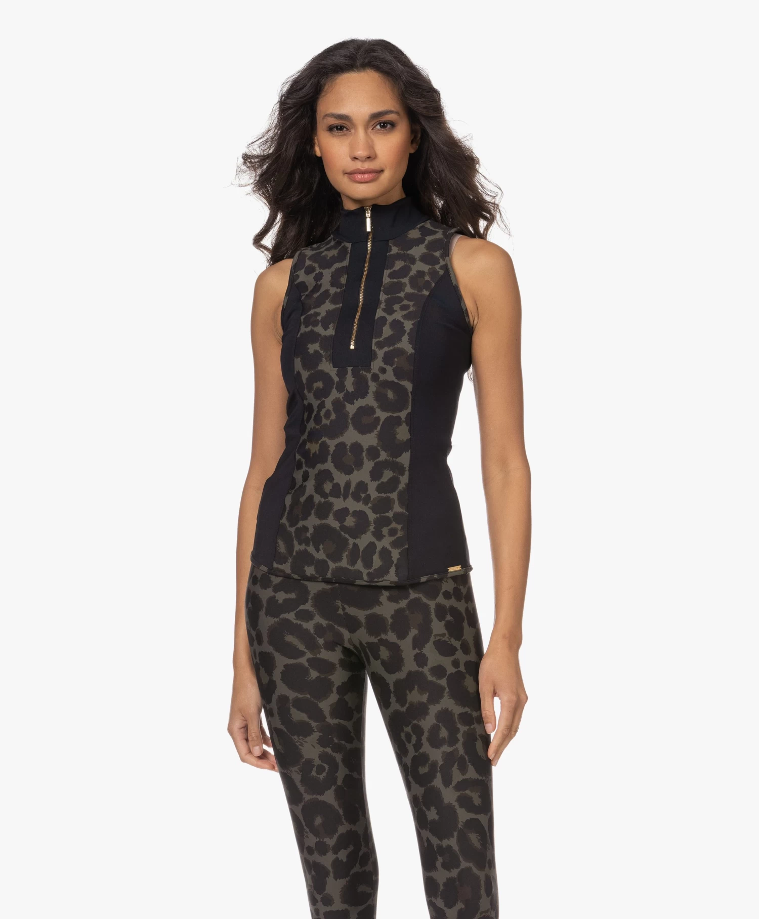 Deblon Sports Rosy Compressie Coltop - Green Leopard 3 Deblon Sports Rosy Compressie Coltop - Green Leopard - Afbeelding 3