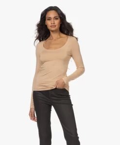 No Man'S Land Basic Viscose Longsleeve - Honey