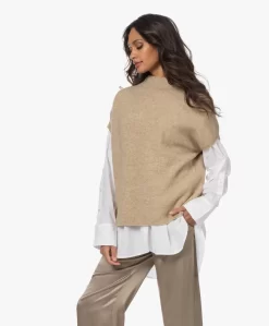 Filippa K Ximena Wolmix Korte Mouwen Trui - Beige Melange -Kleding Series Winkel 221121 0518eee1 18ac 4a3f a83f e82bac6d8dda scaled
