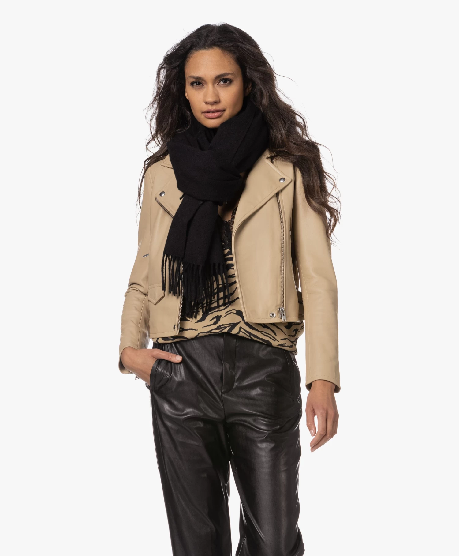 Filippa K Cashmere Blend Sjaal - Zwart 11 Filippa K Cashmere Blend Sjaal - Zwart - Afbeelding 11