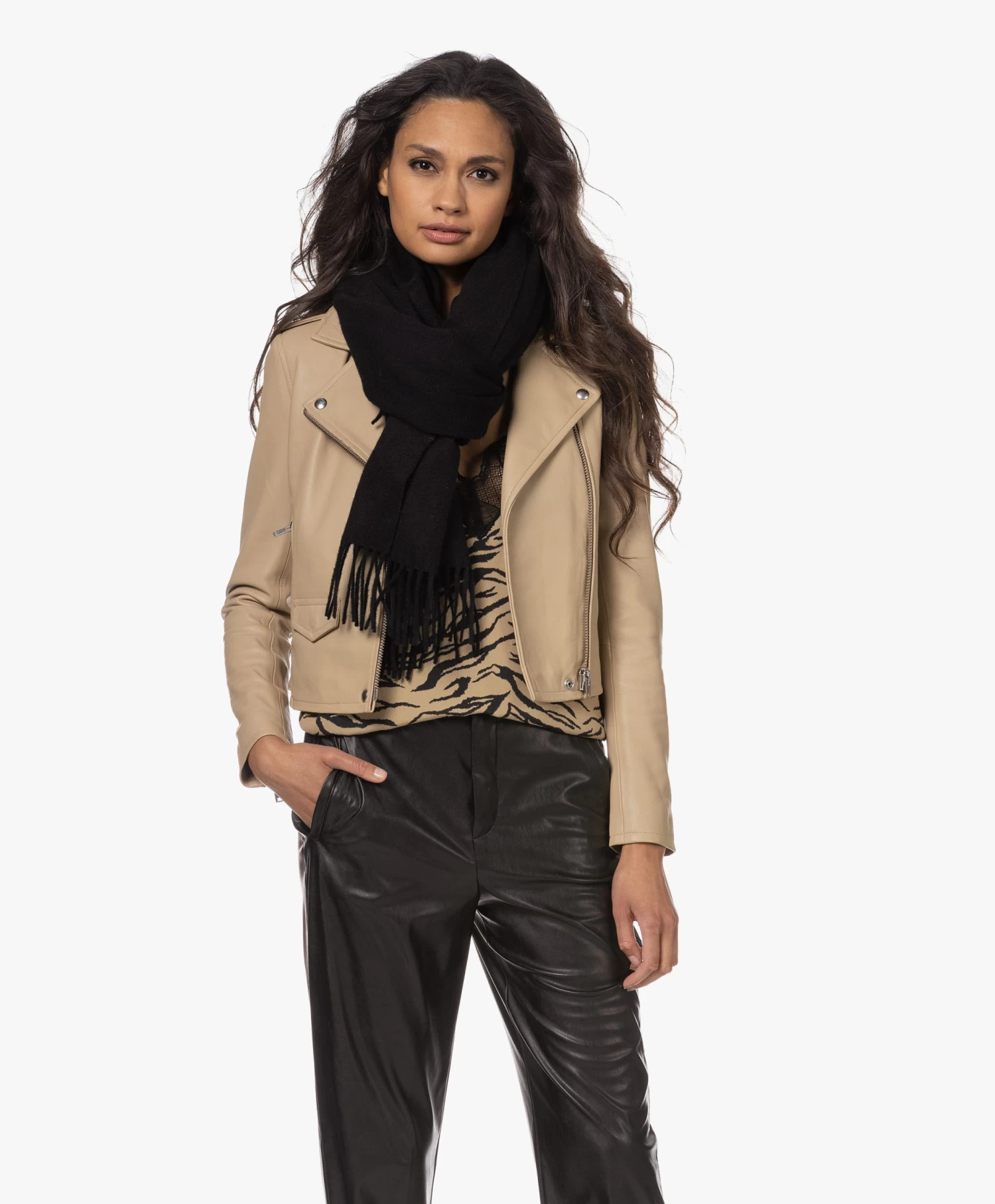 Filippa K Cashmere Blend Sjaal - Zwart 8 Filippa K Cashmere Blend Sjaal - Zwart - Afbeelding 8