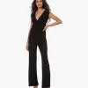 Norma Kamali Shirred Mouwloze Travel Jersey Jumpsuit - Zwart