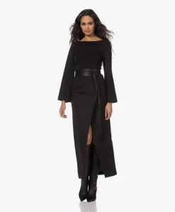 Róhe Robyn Wollen Maxi Overslagrok - Zwart -Kleding Series Winkel 221205 25e095ee 9519 467a b9ef 8683ace02b6b scaled