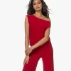 Norma Kamali Drop Shoulder Tech Jersey Top - Rood