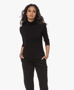 Lasalle Tencel Jersey Colshirt - Zwart -Kleding Series Winkel 221206 37c53036 a121 4460 854d 858be7a38682 scaled