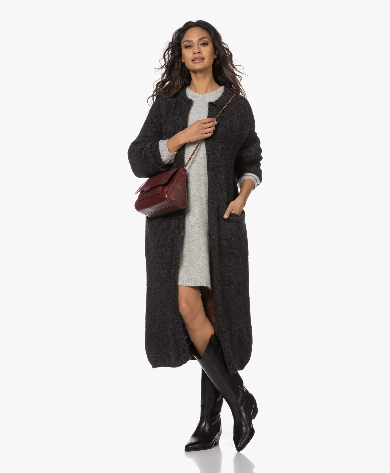 Closed Hoge Leren Cowboy Laarzen - Zwart 2 Closed Hoge Leren Cowboy Laarzen - Zwart - Afbeelding 2