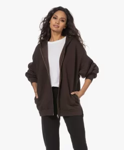 Âme Antwerp Cooper Sweatvest Met Capuchon - Donkerbruin