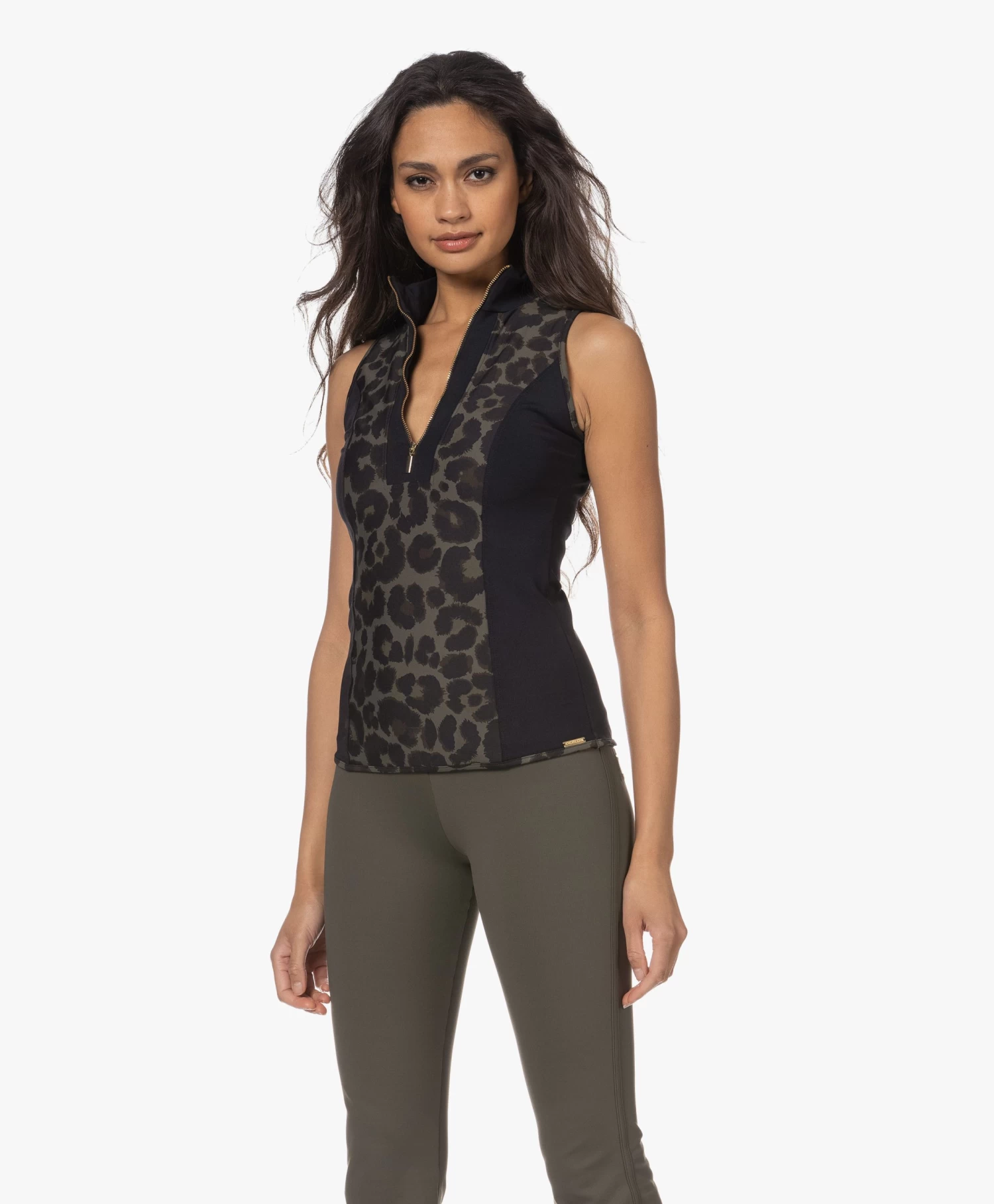 Deblon Sports Rosy Compressie Coltop - Green Leopard 11 Deblon Sports Rosy Compressie Coltop - Green Leopard - Afbeelding 11