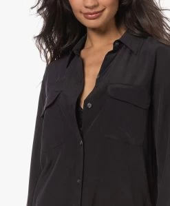 Equipment Signature Washed-Silk Blouse - Zwart -Kleding Series Winkel 221207 4e8e189b cc24 4b6a 9cdb 33695dc28f49