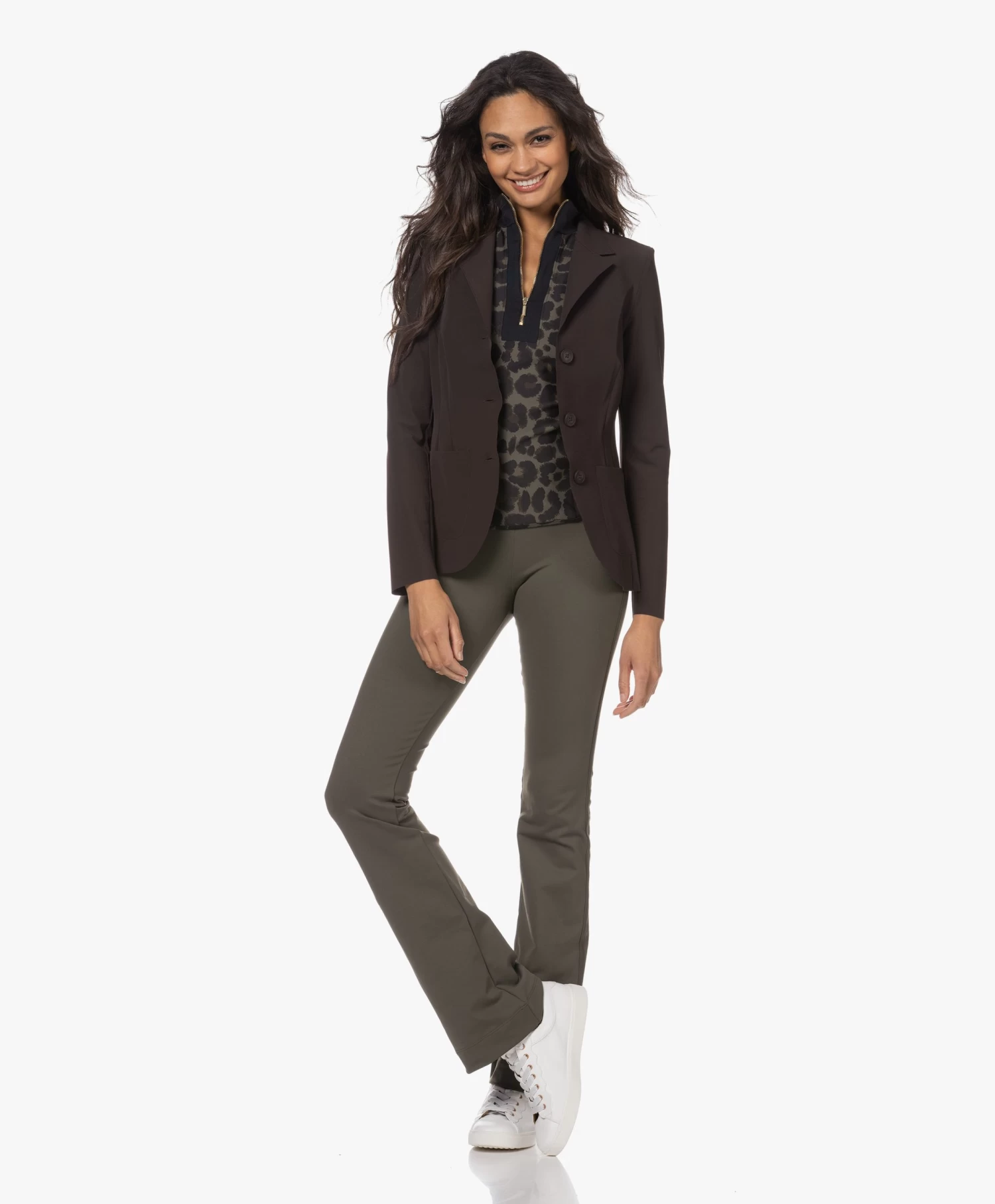 Deblon Sports Rosy Compressie Coltop - Green Leopard 2 Deblon Sports Rosy Compressie Coltop - Green Leopard - Afbeelding 2