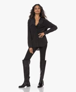 Equipment Signature Washed-Silk Blouse - Zwart -Kleding Series Winkel 221207 6e3f8c06 9040 4cbc 8305 378f35b38b74