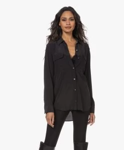 Equipment Signature Washed-Silk Blouse - Zwart -Kleding Series Winkel 221207 efa31fc9 7220 47b4 bf9c dffabe81354c