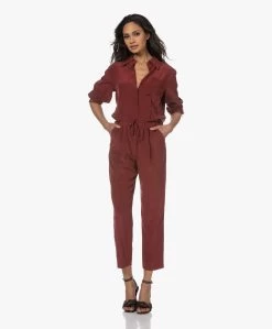 Equipment Benilde Gewassen Zijden Jumpsuit - Syrah -Kleding Series Winkel 221213 41916c03 ca1c 4e53 ac00 a2ab85621aa1