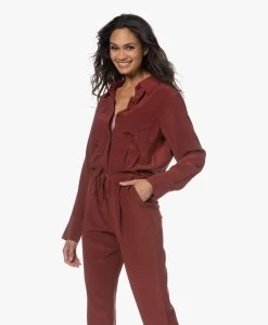 Equipment Benilde Gewassen Zijden Jumpsuit - Syrah -Kleding Series Winkel 221213 428faed9 eb54 4575 9f7b 176de3390965