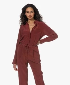 Equipment Benilde Gewassen Zijden Jumpsuit - Syrah -Kleding Series Winkel 221213 6a815553 e722 4a72 b7cc 84936e7ab47c