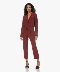 Equipment Benilde Gewassen Zijden Jumpsuit - Syrah -Kleding Series Winkel 221213 d36144ba 49dc 4190 a841 e76b805a667f